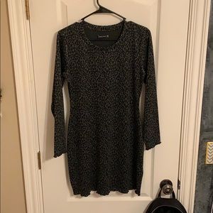 cheetah print fitted dress